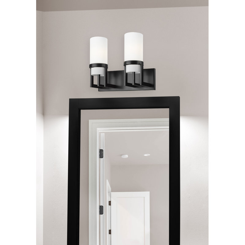 Makinzy 2 - Light Dimmable Vanity Light, White, Matte Black