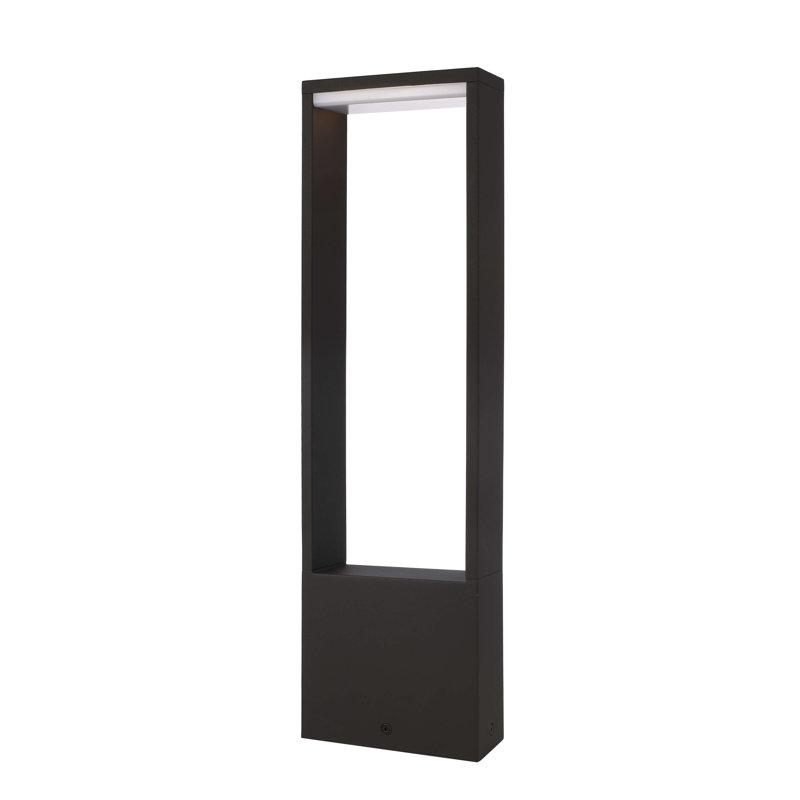 Cata Anthracite Integrated LED Aluminium Pathway Light, 50cm H x 15.1cm W x 6.1cm D