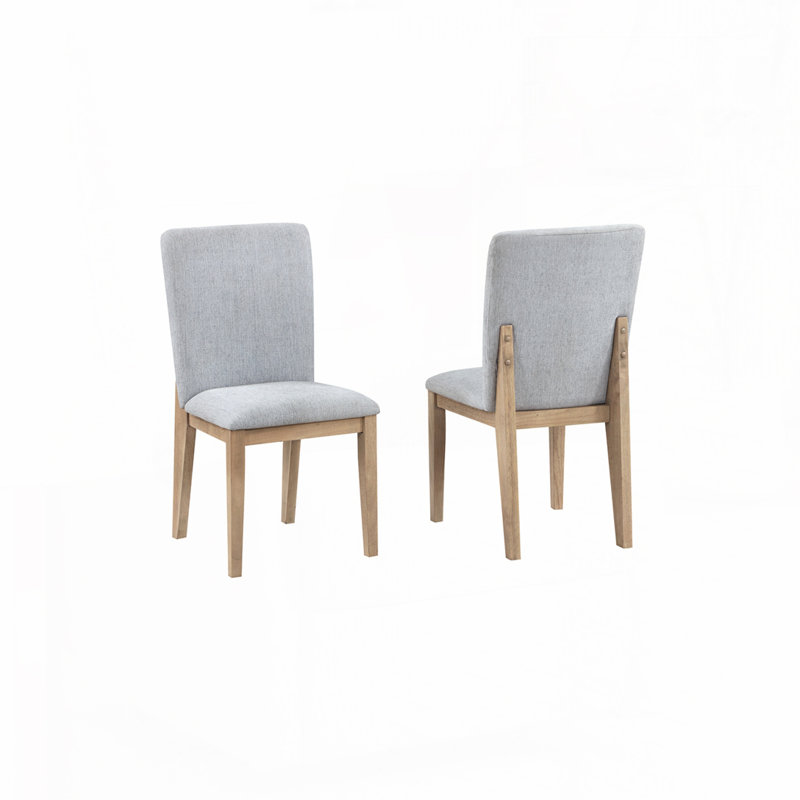 Wood Frame Dining Chair, Gray/Oak