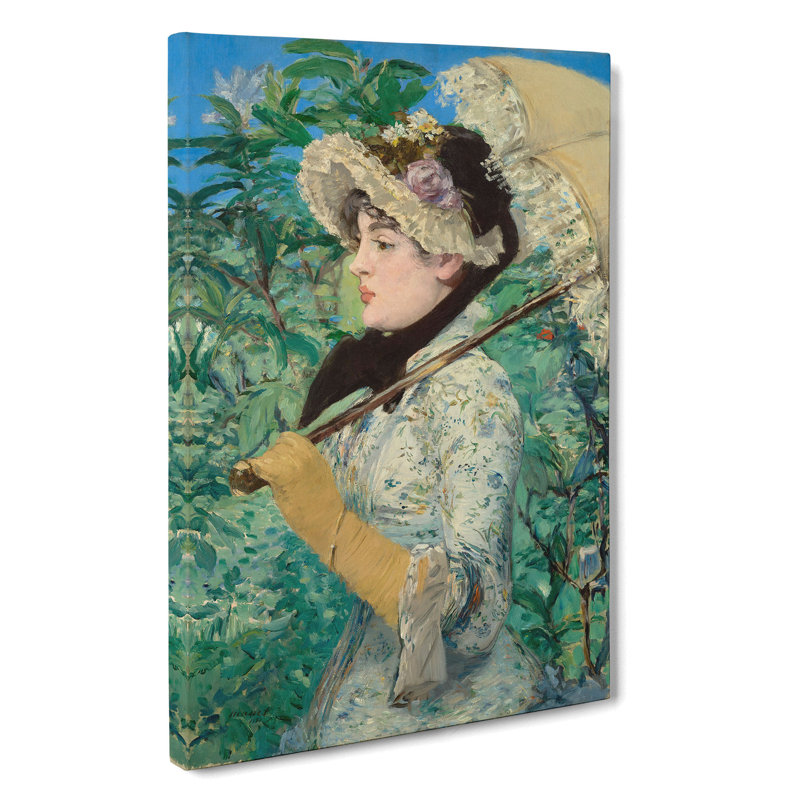 Jeanne Spring by Edouard Manet - Wrapped Canvas, 76cm H x 50cm W x 3cm D