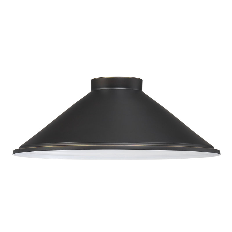 5.25'' H Metal Empire Lamp Shade, Black, 5.25" H x 14" W x 14" D