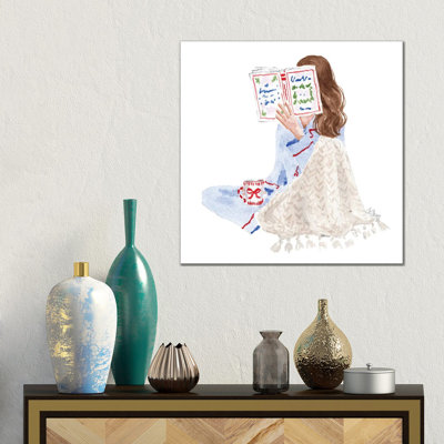 Reading Book by Style Of Brush - Gallery-Wrapped Canvas Giclée on Canvas