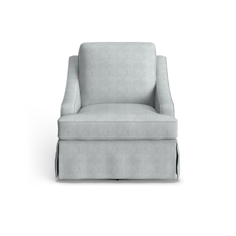 Fauteuil tournant Allerton, Tissu performance gris colombe