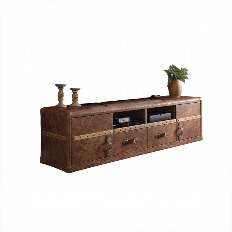 Meuble télé avec tiroirs, portes et rangement ouvert pour téléviseur de 70 po Aberdeen