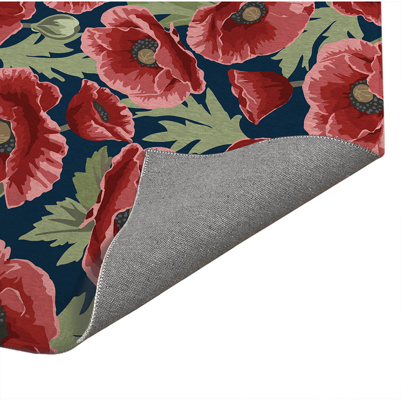 Poppie Soft Step Outdoor Area Rug, Navy, Rectangle 10' x 8'
