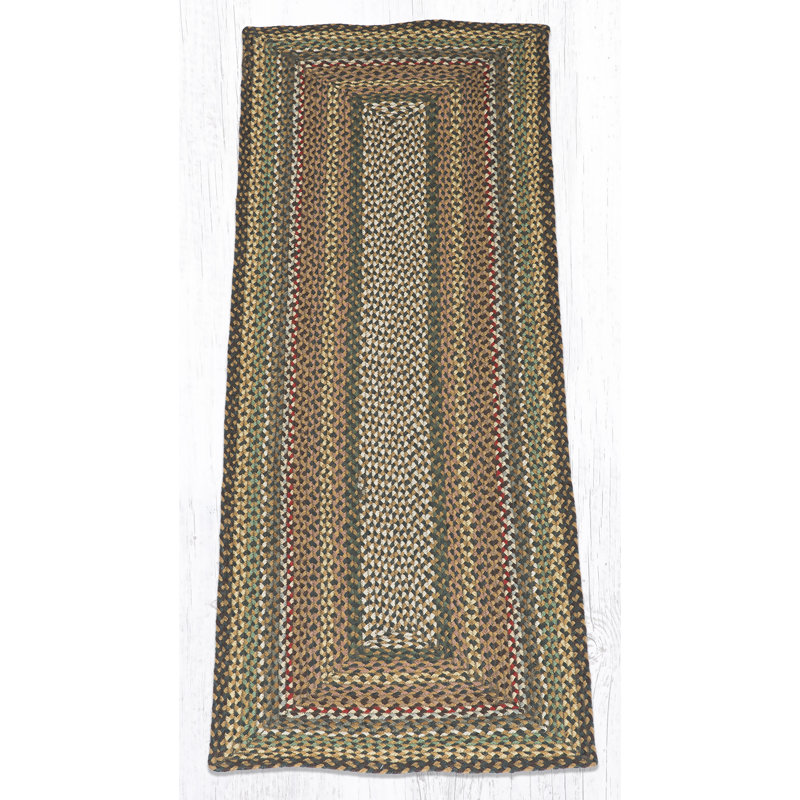  Tapis tressé en jute Fir Tonal, Tapis de couloir 2 pi x 6 pi