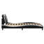 Base de lit vidaXL Viana avec DEL sans matelas noir et blanc 152x203 cm