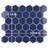 Tribeca 2" Hex Glossy Cobalt 11-1/8" x 12-5/8" Porcelain Mosaic Floor and Wall Tile