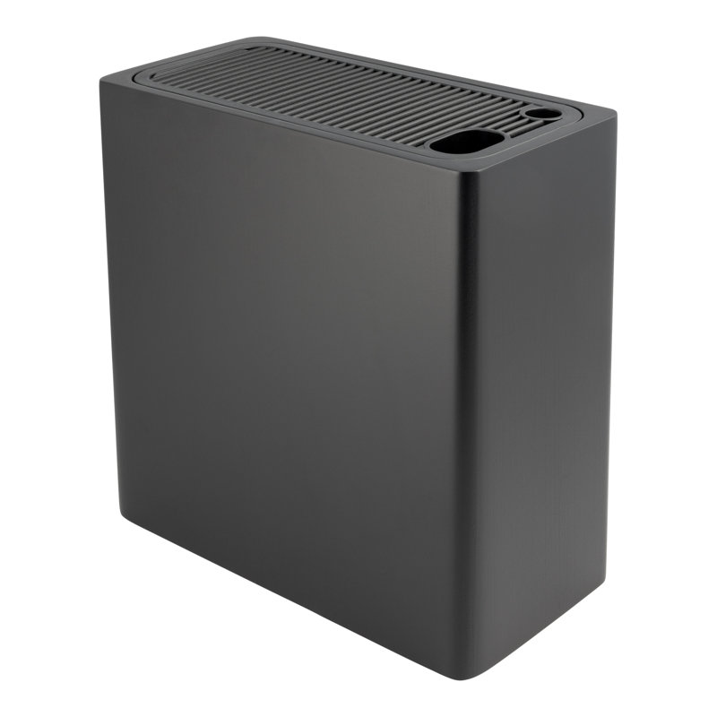 Rockingham Forge Universal Knife Block, Extra Large Storage Block With 28 Slots, Black