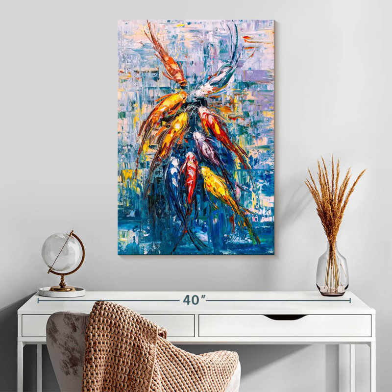 Brampt Abstract Koi Fish, 30" H x 20" W