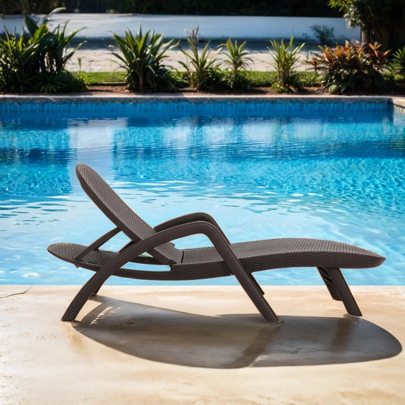 Kery Outdoor Wicker Chaise Lounge