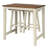 Counter Height Pub Table with 2 Saddle Bar Stools