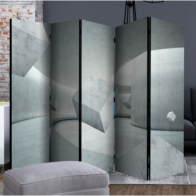 Oldcastle 225 cm W x 172 cm H 5 - Panel Solid Wood Folding Room Divider