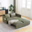 Canapé-lit réglable en velours côtelé 64,5 po 3-en-1, canapé convertible convertible avec 2 coussins et poches latérales pour un bureau à domicile-10828769
