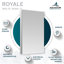 Charnière gauche AQUADOM Royale l 24 po x H 30 po x P 5 po, armoire à pharmacie avec prises électriques, désembueur, miroir grossissant 3X à DEL réglable-100930507