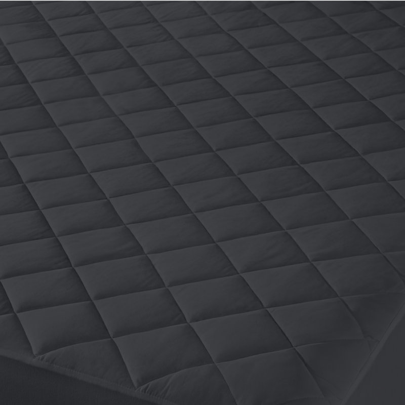 Quilted Mattress Pad, Queen, Black