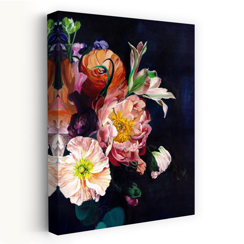 Art contemporain Art floral contemporain, H 24 po x l 16 po