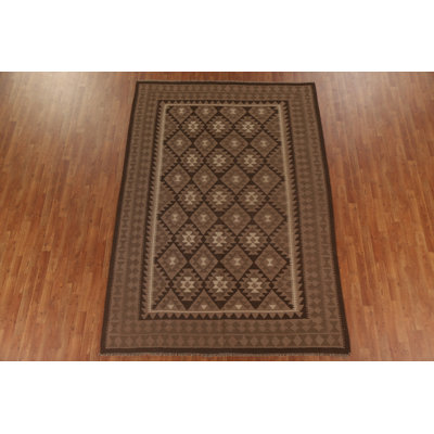 Brown Kilim Oriental Area Rug 7x10