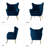Avianna 29.25" Wide Tufted Velvet Wingback Chair-1954911166
