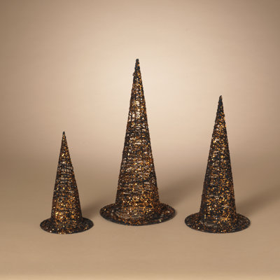Halloween Witch Hats Set of 3 - Lg 20"H