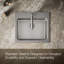 Ballad 25" x 22" Drop-In Service Sink-564057113