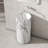 33" Freestanding Tall Pedestal Sink Solid Surface Bathroom Sink