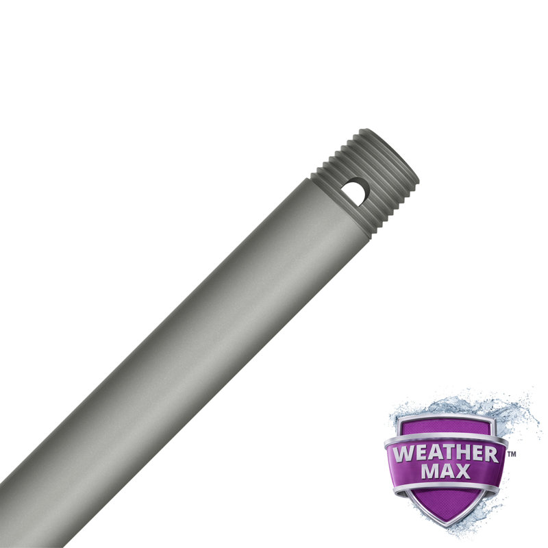 All-Weather Ceiling Fan Downrod, 36" H x 0.75" W x 0.75" D, Matt Silver