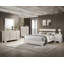 Lit plateforme simple blanc délavé, style contemporain, base de lit à profil bas, bois, finition rustique dans une boîte, placages de bois, idéal pour chambre de jeunes