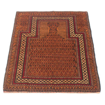 Teimani Brown Rug 3'1" x 4'11"