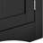 Black Sideboard Cabinet With Adjustable Shelves For Bathroom, Kitchen And Living Room - , , Easy To Clean Multifunctional Storage Corner Waterproof Surface, Assembly