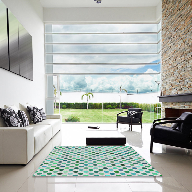 Recker Polka Dots Indoor Rug, Square 6'