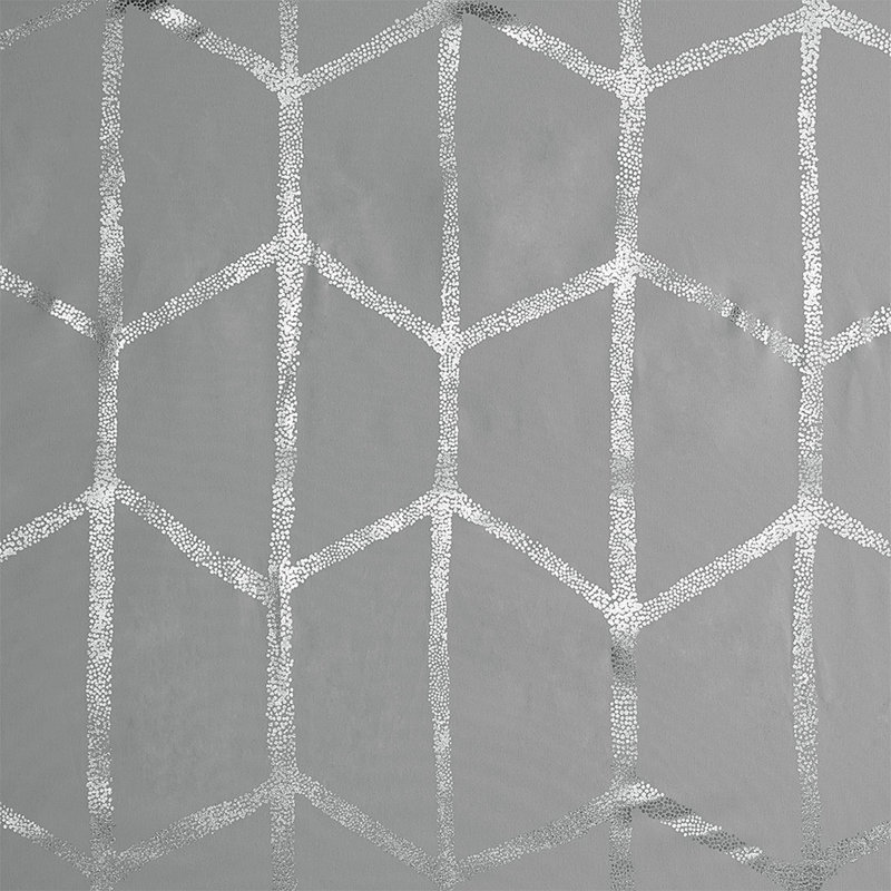 Rideau de douche imprimé ， 1, Gris / argent