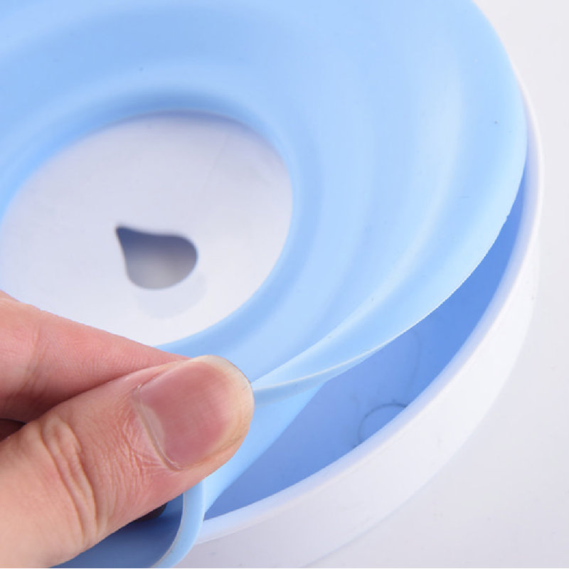 Blue and White Anti-Spill Floating Pet Water and Food Bowl
