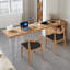 Bureau rectangulaire en bois massif Burlywood-109619378