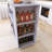 56.3" Rubber Wood Island Countertop Kitchen Cart With Power Outlets And LED Lights-1293894624