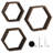 3 Piece Hexagon Solid Wood Floating Shelf-1339698722