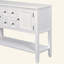 Ample console de rangement rétro avec quatre petits tiroirs et une tablette inférieure pour les salons, les entrées et les cuisines-83622720-83622722-83622729