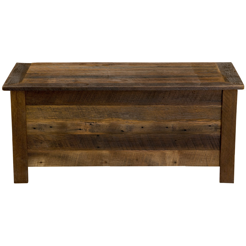 Fireside Lodge Barnwood Blanket Chest - Wood Top, Barnwood Legs