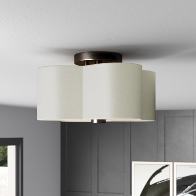 Swarthout Fabric Semi Flush Mount