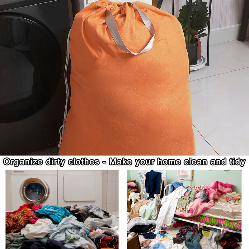 Sac à linge en tissu, Orange