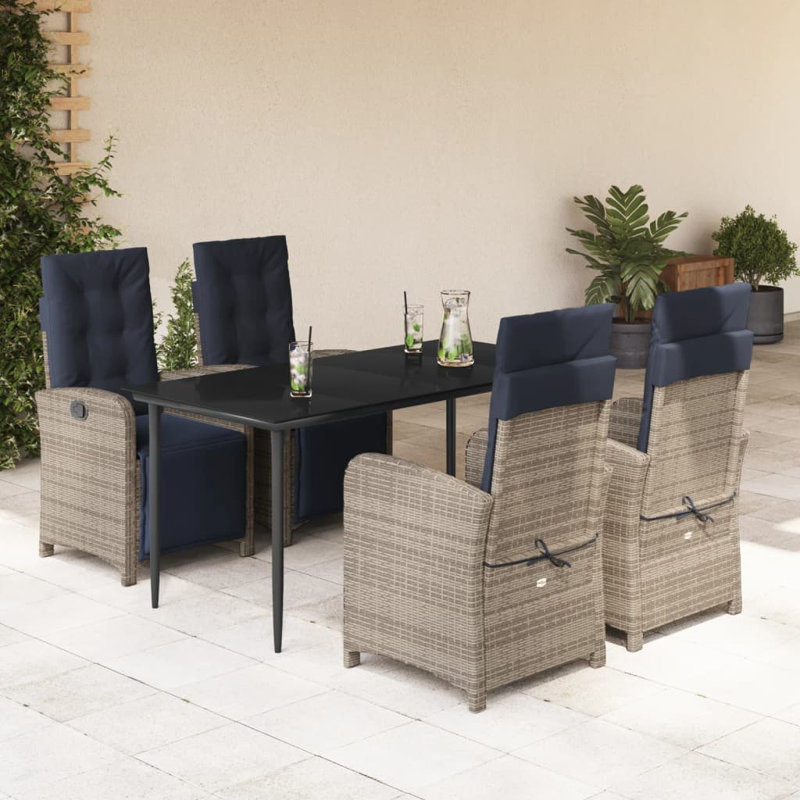 Table rectangulaire 5 pièces Vidaxl