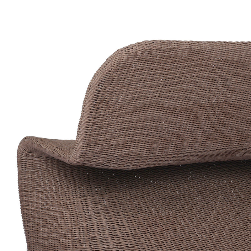 Daughtery Upholstered Bench, Tanned Weave