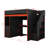 Gaming Loft Bed With LED Lights, Wood Loft Bed With Desk And Storage, Open Shelves For Study Bedroom-1770772352