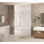Porte de douche coulissante simple sans cadre l 56-60 "x H 60", verre trempé 1/4 ", nickel brossé