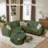 Upgraded Sectional Sofa With Storage, Charging, Convertible Feature And Easy Assembly-5 Seats & 1 Ottoman-Green-1071468374-1059389651