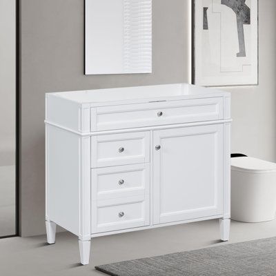 Meuble-lavabo autoportant en bois Modern Classic - sans lavabo supérieur