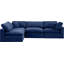 Canapé modulaire réversible en velours Hulene-87141397
