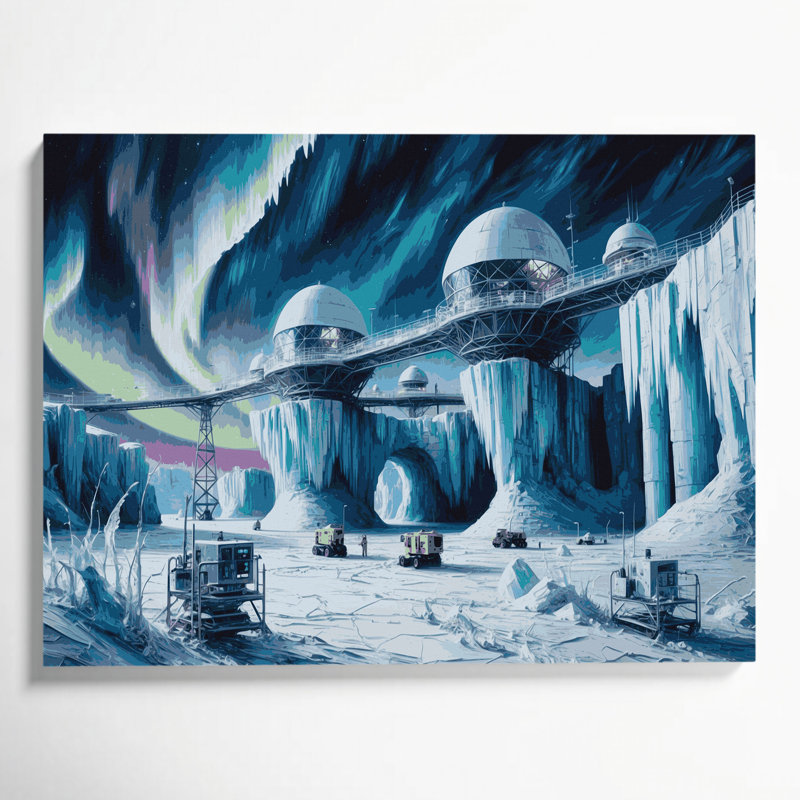 Art mural sur toile bleue, H 11 po x l 14 po