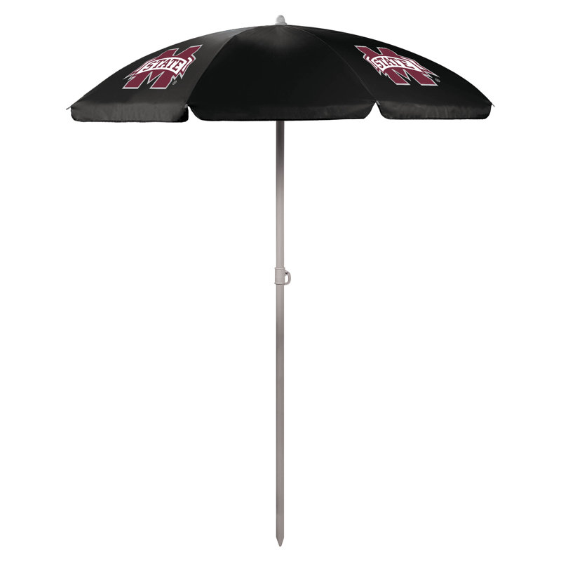 Parasol de plage 5,5 pi Ncaa, Noir, Mississippi State
