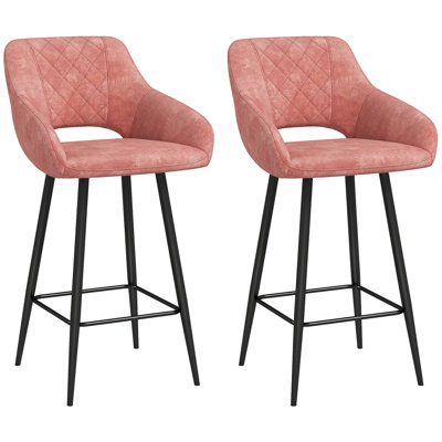 Orduna Upholstered Counter Stool with Metal Frame